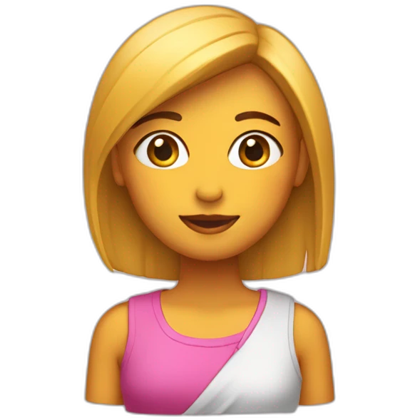 Chica con falda corta inclinada sobre la vista trasera. emoji