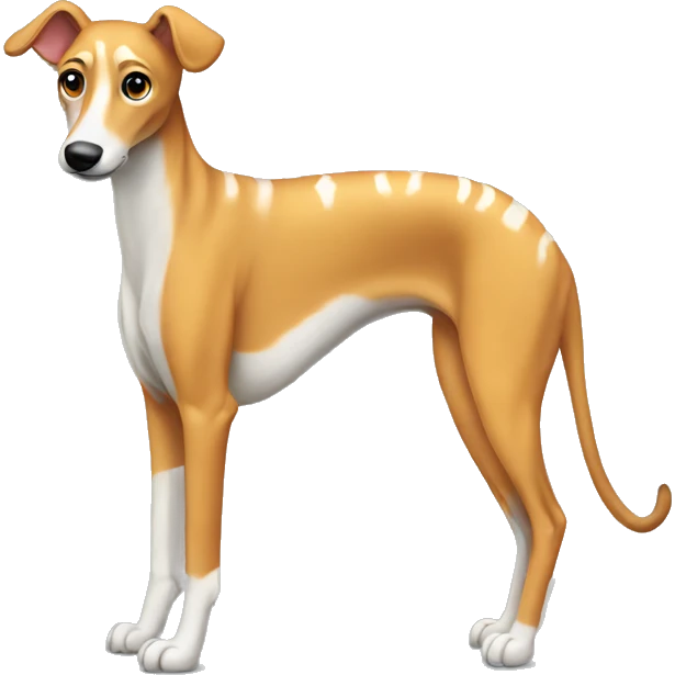 Fawn tiger greyhound sitting emoji