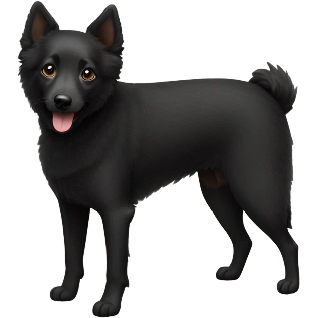 Black Mudi dog breed emoji