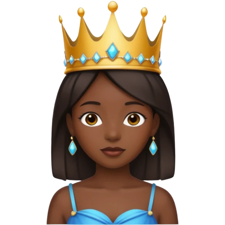 Black girl with crown emoji