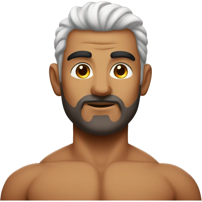 Muscular pandit with janeu emoji