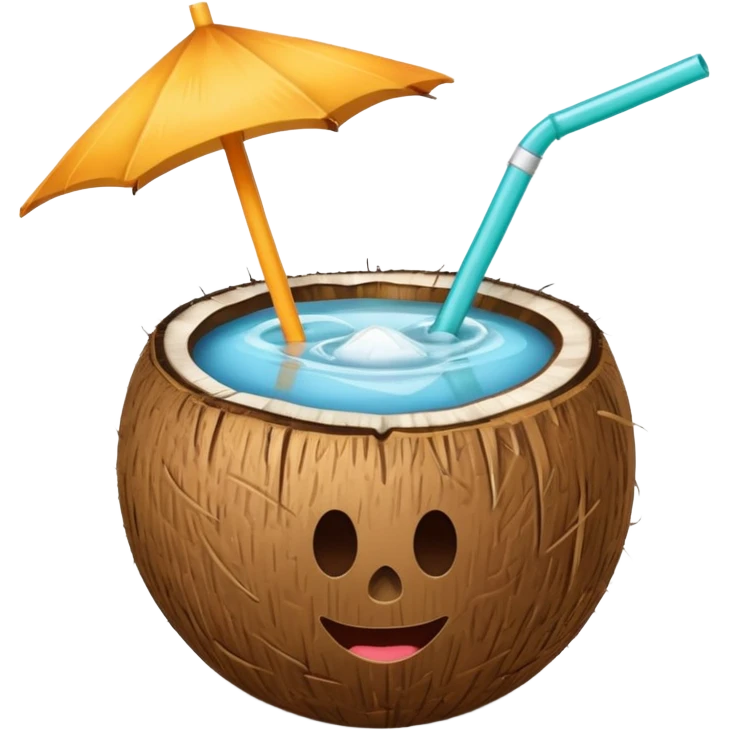 conut drink summer vibe emoji