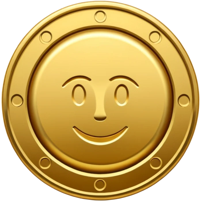 Fais une pièce d'or détailée avec l'inscription F, Fcoins emoji