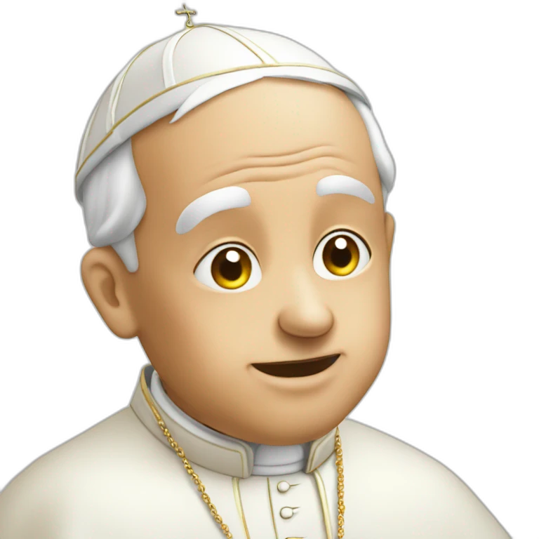 the pope innocently snorting lines emoji