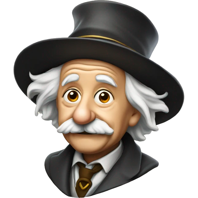 Albert Einstein in a wizard's hat emoji