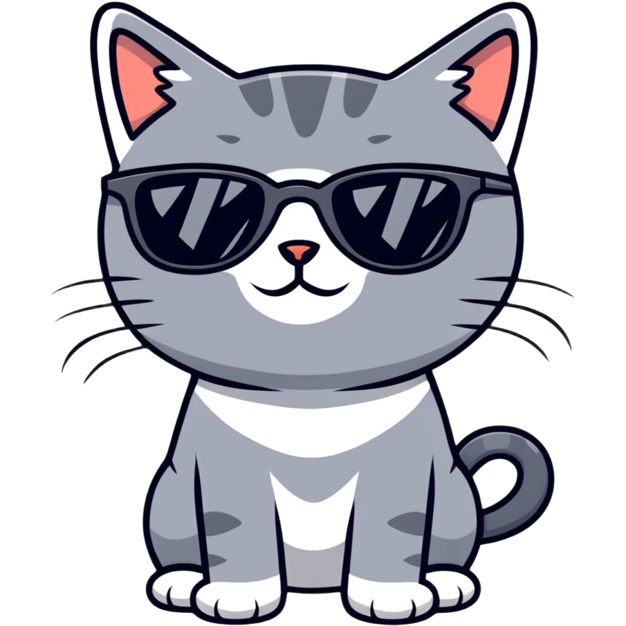 Cat with sunglasses emoji