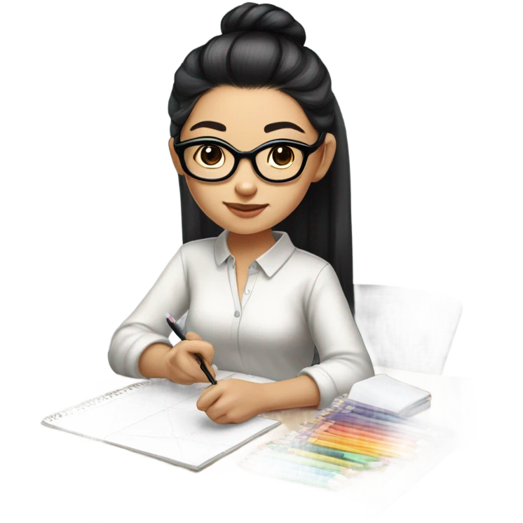 chinese girl designing emoji