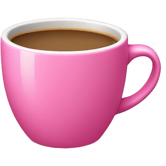 Pink coffee cup emoji