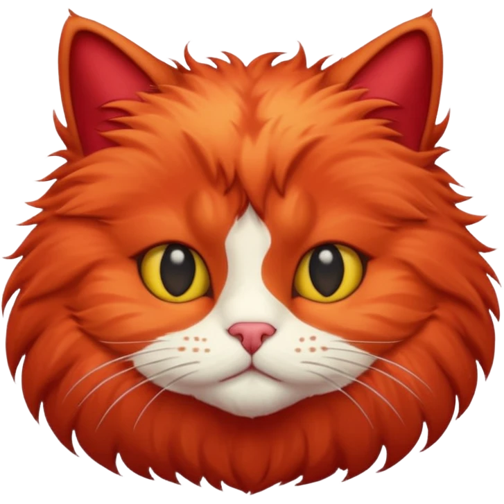 red fluffy cat emoji