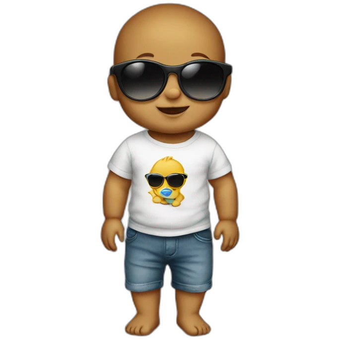 Baby with sunglasses emoji