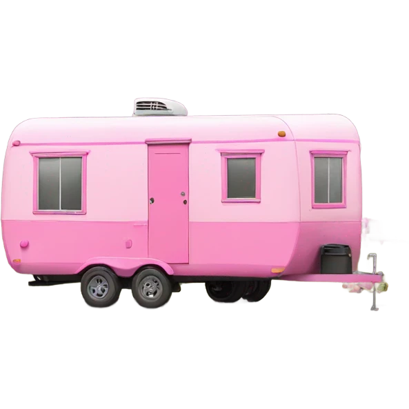 Pink trailer home emoji