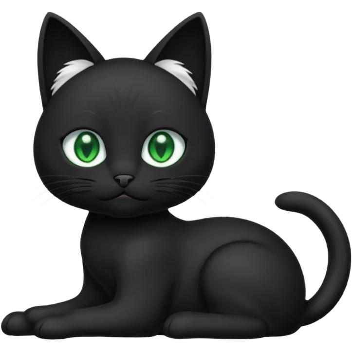 Black cat praying to white cat  emoji