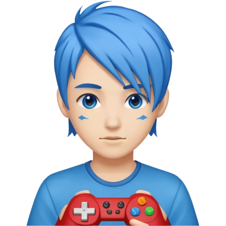 blue haired gamer emoji