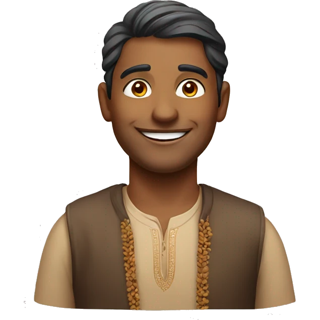 Smiling Indian man emoji