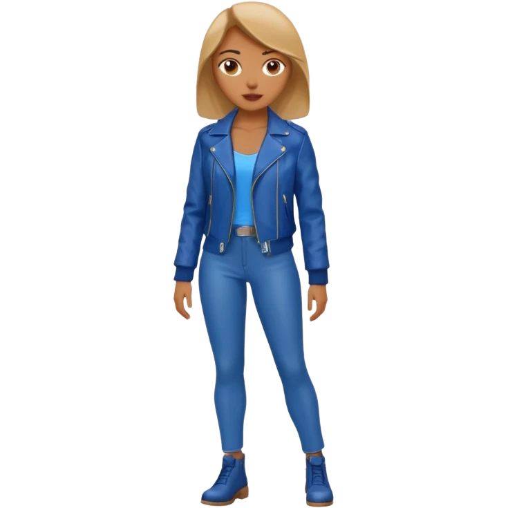 Women in leather jocket, full body, different color leather jocket, close up emoji