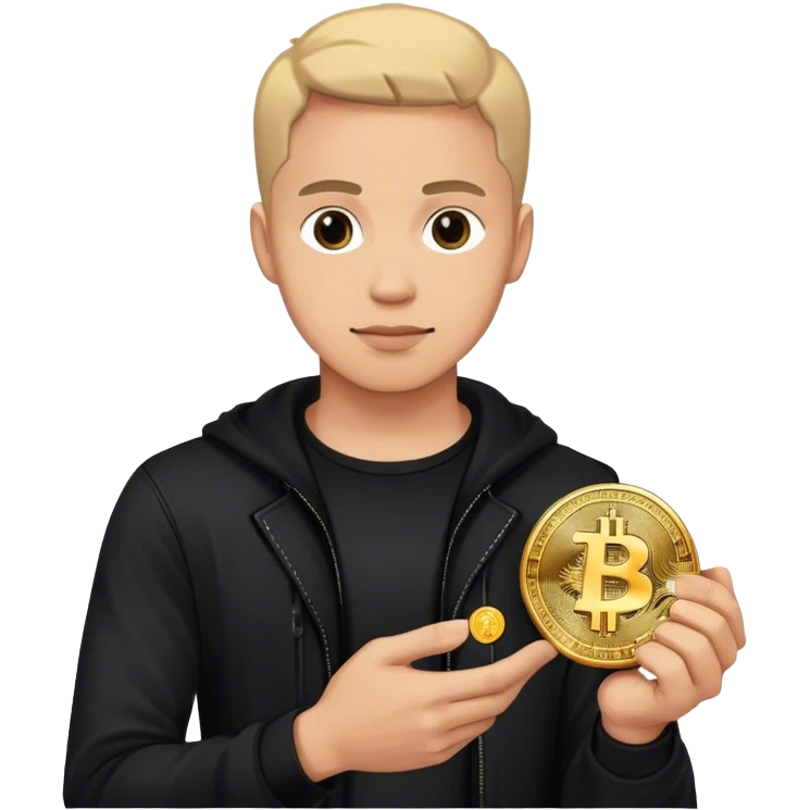 lego homme vêtement noir bitcoin emoji