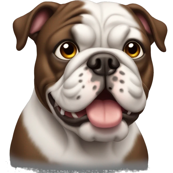 Dark brown bulldog emoji