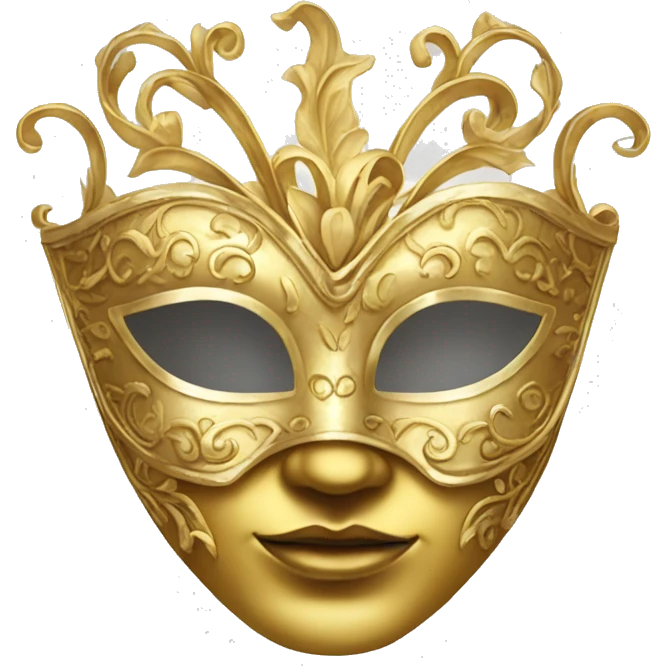 Ornate golden masquerade mask emoji