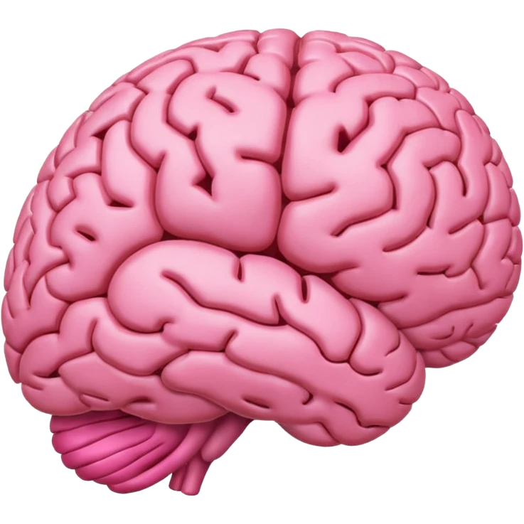 Pink brain emoji