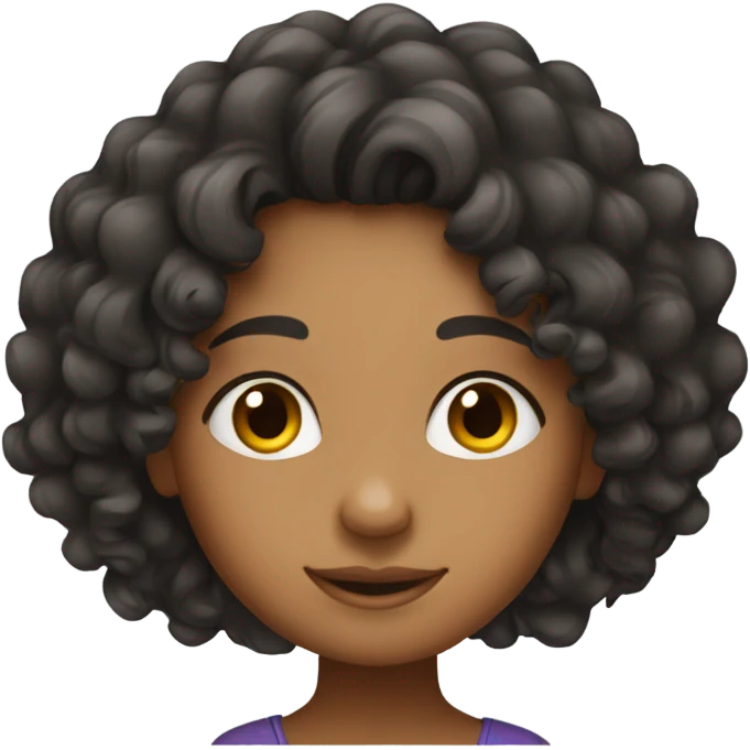 Curly hair, Indian girl emoji