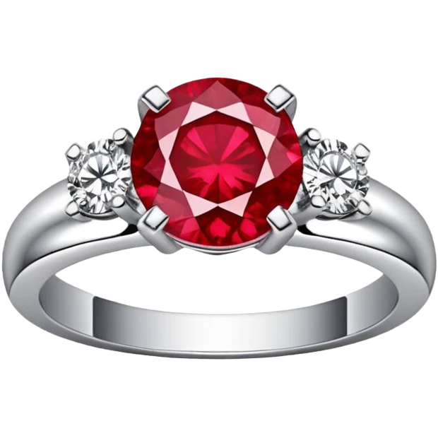 glitter rubi diamond married ring prata emoji