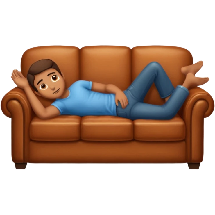 man laying on a couch emoji
