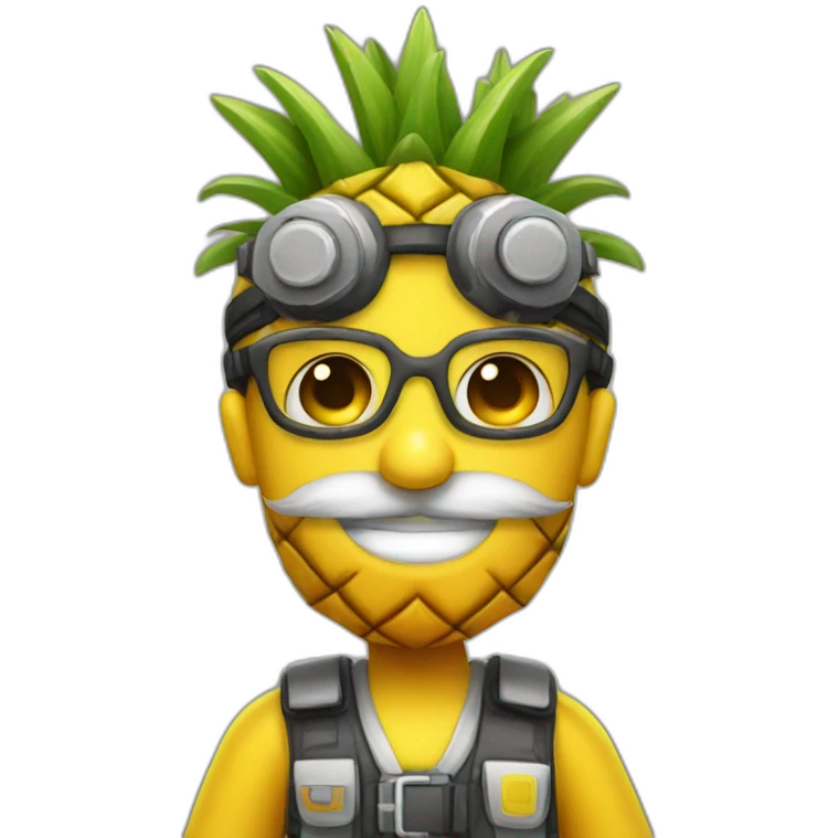 cute pineapple engineer emoji