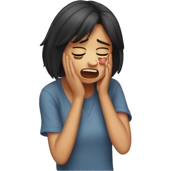 Girl crying to boyfriend  emoji