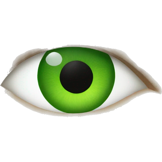 Green eye emoji