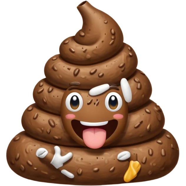 Poop shows a like emoji