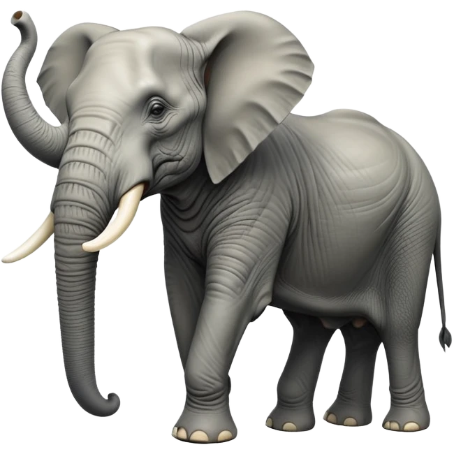 cinematic-elephant-realistic-full-body-standing-emoji,-massive-frame-calmly-balanced,-long-trunk-curled-slightly,-head-tilted-dramatically,-wrinkled-grey-skin,-majestic-tusks-catching-the-light,-simplified-yet-realistic-focused-features,-highly-detailed,-glowing-with-an-almost-sarcastic-glow emoji
