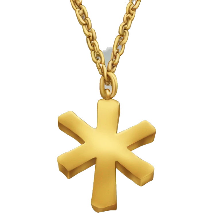 gold chain cross emoji