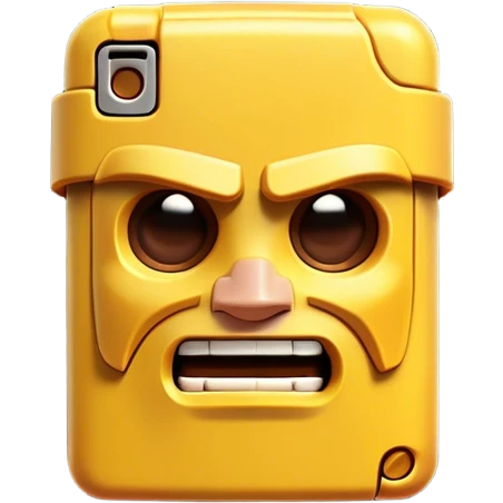Clash of Clans aesthetic: Cinematic Playful Classic Game Cartridge Portrait Emoji, rendered in a 3D vector-style similar to standard emojis with minimal shading and bold, simplified shapes. A compact, distinct form with signature details, softly glowing with a nostalgic gaming charm. Simplified yet unmistakably iconic, highly detailed and consistent, glowing with a soft radiance and high shine. Stylized with a touch of retro gaming magic and a soft glowing outline, capturing the essence of a beloved gaming relic with a friendly, playful manner! emoji