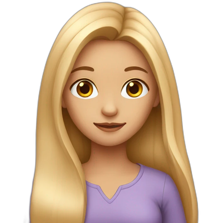Girl with long hair emoji