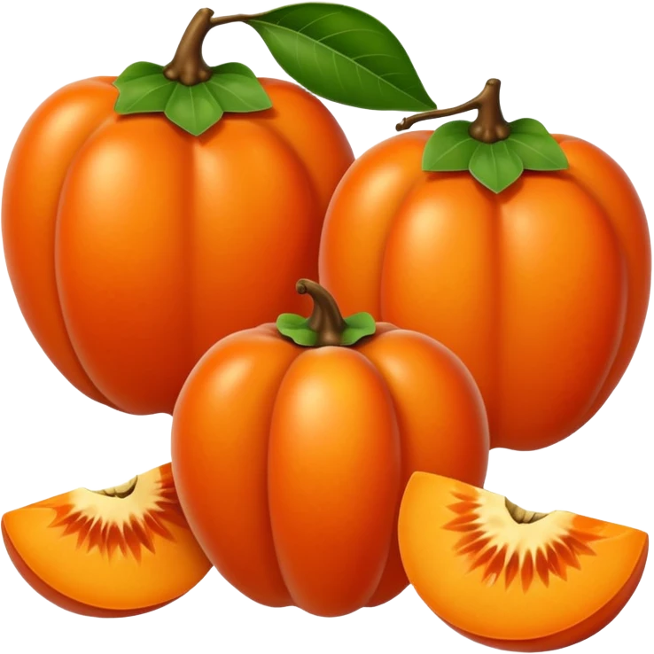 persimmon fruit emoji