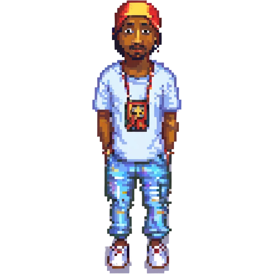 2Pac в полный рост, no background emoji