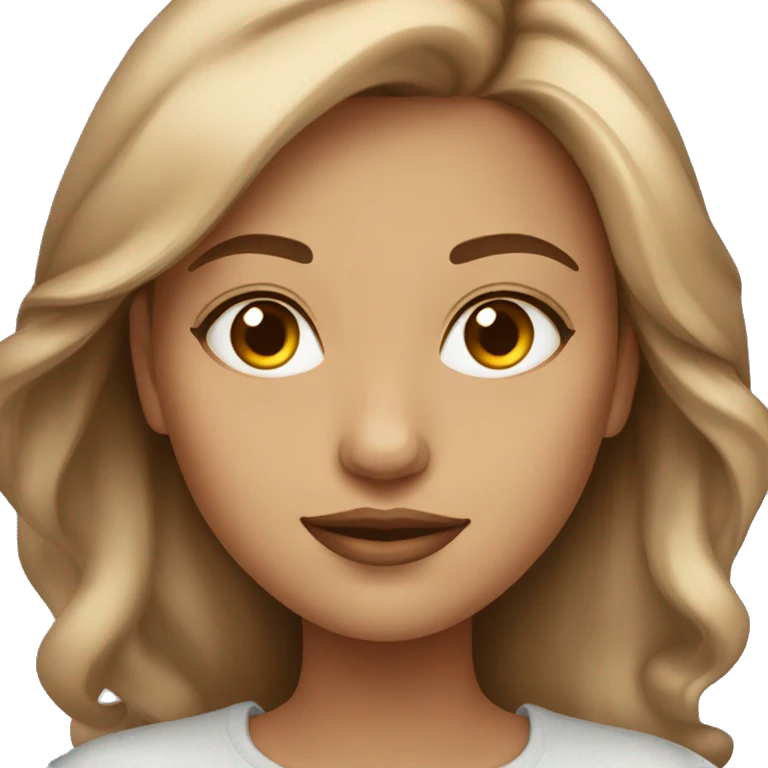Glamorous gorgeous girl with light brown hair emoji