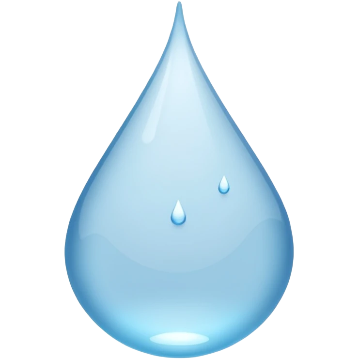 Gota de agua blanca  emoji