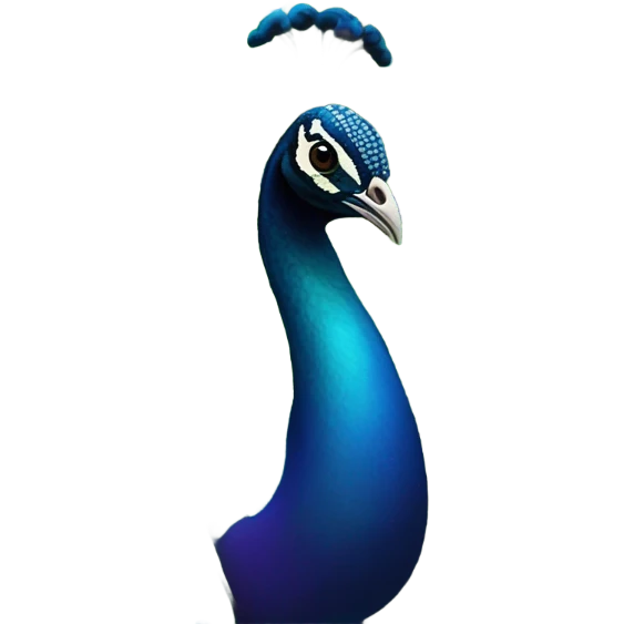 Happy peacock emoji