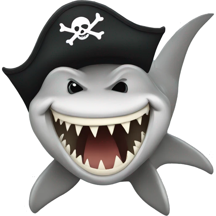 pirate shark emoji