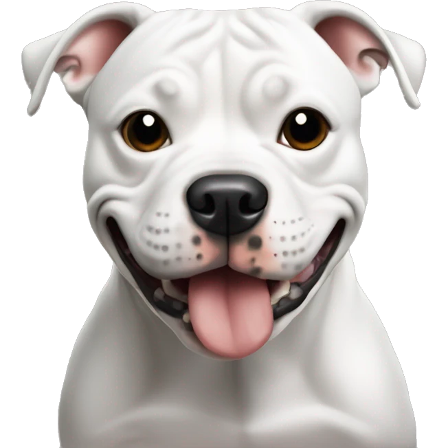 Staffordshire bull terrier eating  emoji
