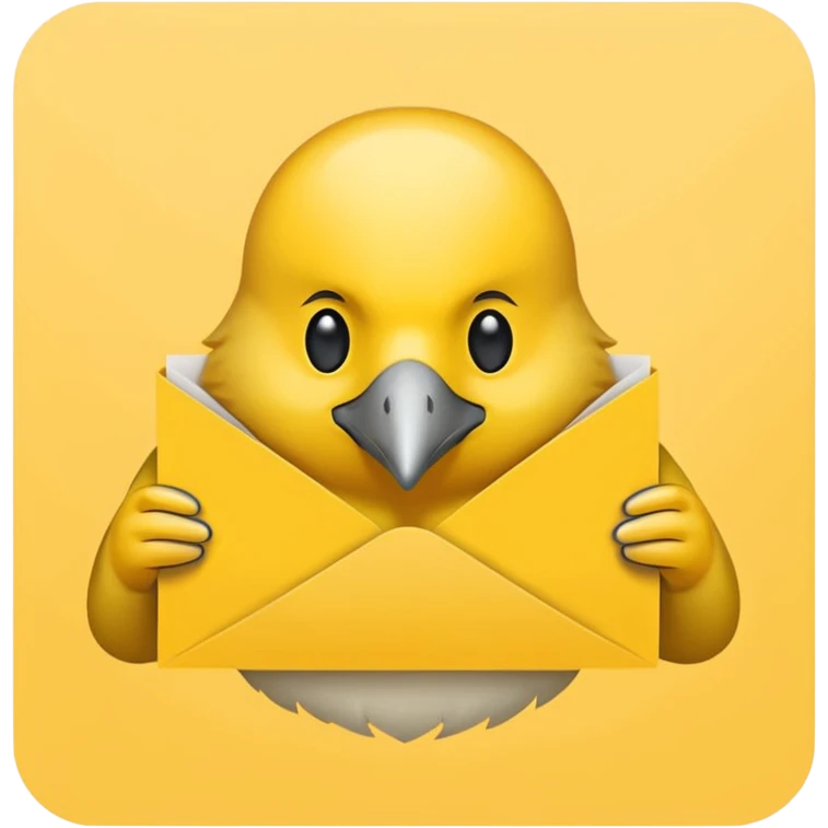 truthahnvogel holding yellow paper emoji