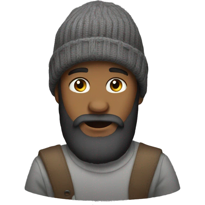 bearded boy in beanie emoji