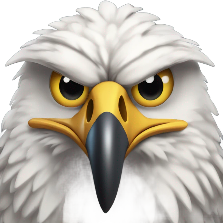 Scary eagle emoji