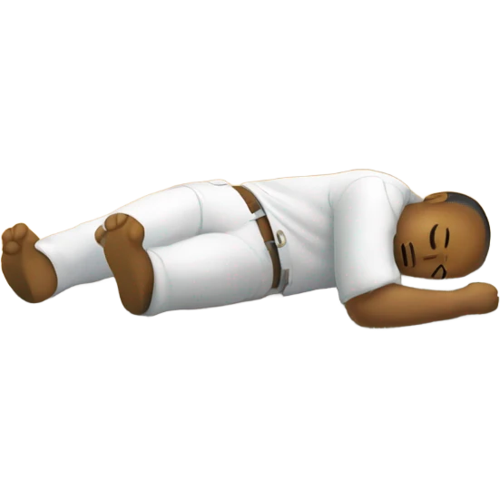 Asleep on floor emoji
