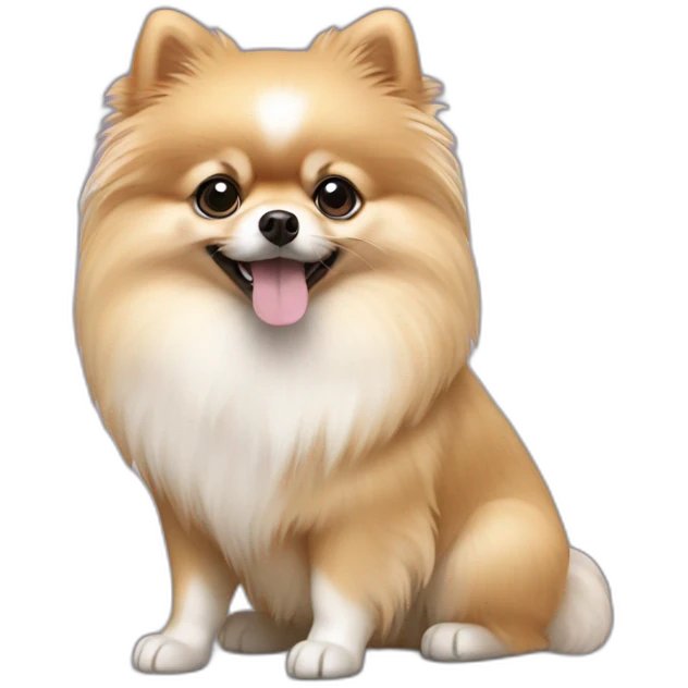 Pomeranian white emoji