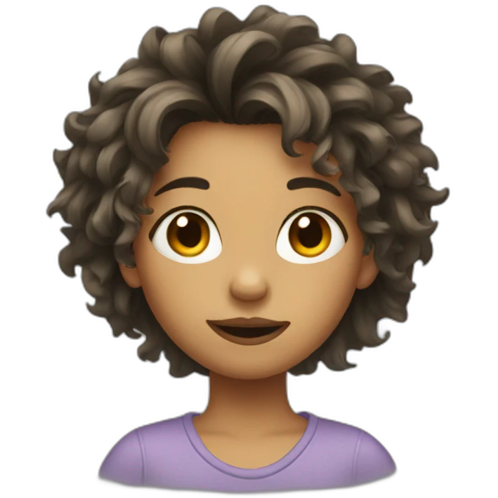 girl with messy hair emoji