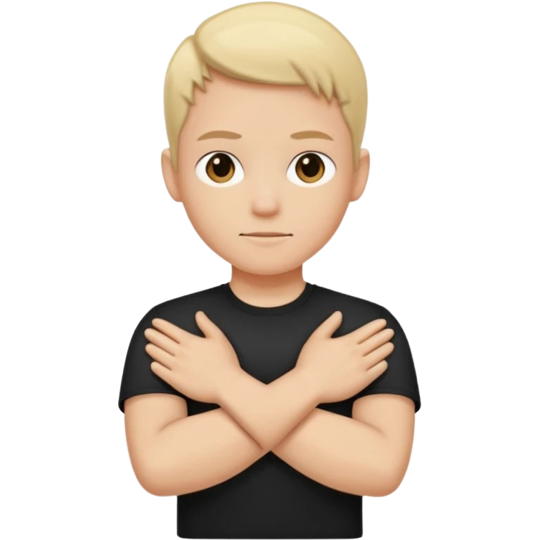 person crosses arms in an X sign emoji
