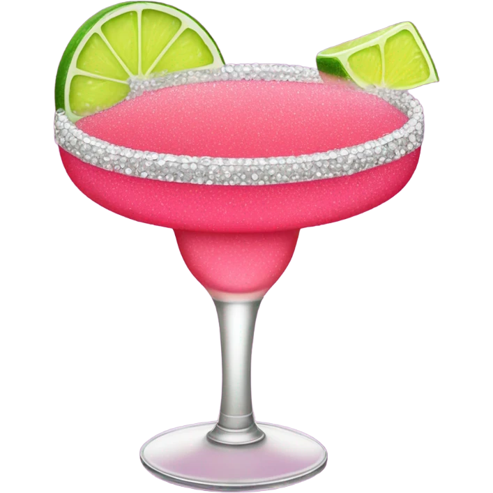 pink margarita sparkly with pink 1 lime emoji