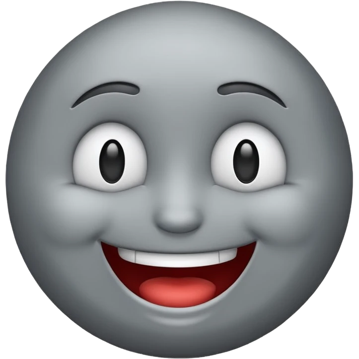 happy face emoji  grey colored emoji